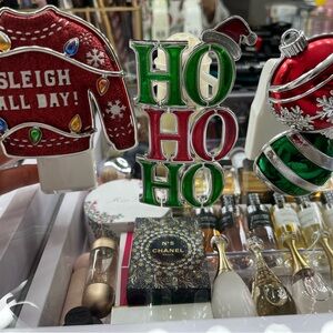 Set of 3 Bath&Body Works Festive 'Ho Ho Ho' Holiday Red and Green